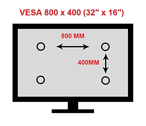 MountPlus MP-PLB-41 Ultra Slim Fixed TV Wall Mount Bracket 55-80 Inch LED, LCD Plasma TVs up to VESA 800 x 400mm 165 LBS Loading Capacity (1" Low Profile TV)