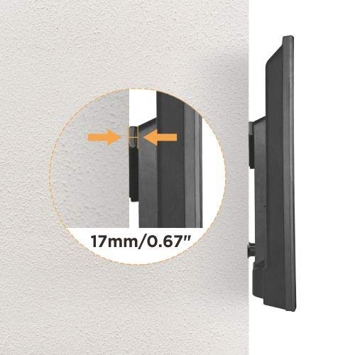 MountPlus MP-PLB-41 Ultra Slim Fixed TV Wall Mount Bracket 55-80 Inch LED, LCD Plasma TVs up to VESA 800 x 400mm 165 LBS Loading Capacity (1" Low Profile TV)