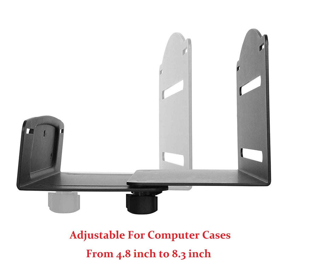 Mount Plus MP-CPB-2 Wall Mount CPU and Game Console Holder | Adjustable Width 4.8in to 8.3in | Metal Mounting Bracket for Desktop PC, Computer Tower, Game Console, APS Back-UPS, CyberPower UPS System