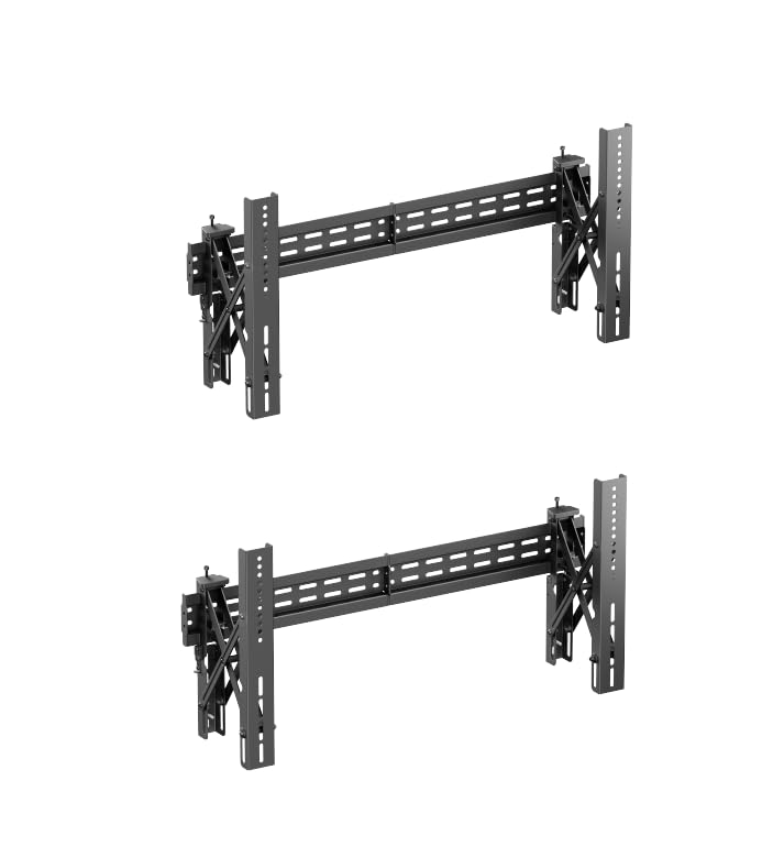 Mount Plus POP-48T Pop Out Video Wall Mount System for 37 to 80" TVs | TV Menu Board | Max VESA 800x400 | Commercial Grade 154 Lbs | Anti-Theft Protection | Full Extension to 8.7"