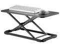 Mount Plus KBT10 Ultra Slim 24" Laptop, Keyboard and Mouse Stand | Sit Stand Adjustable Riser for Standing Desks | Lifts Up to 15.6 inches in Height | 5 Height Levels Riser