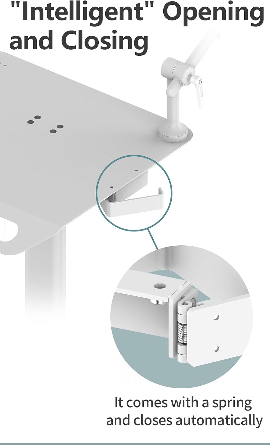 Mount Plus MB-X5 Height-Adjustable Mobile Medical Trolley for ECG Devices with Cable Arm and Storage Basket