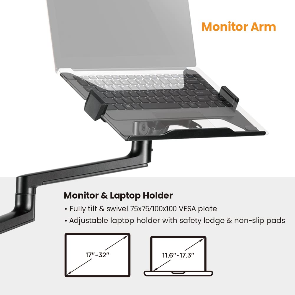 MDS11-2 Live Broadcast Boom Arm And Mobile Cart | Flexible Desk Mount Camera Arm | Clamp Webcam Stand | Microphone Boom Arm | Laptop Stand | 10" LED Ring Light | Voice Recording And Podcasting