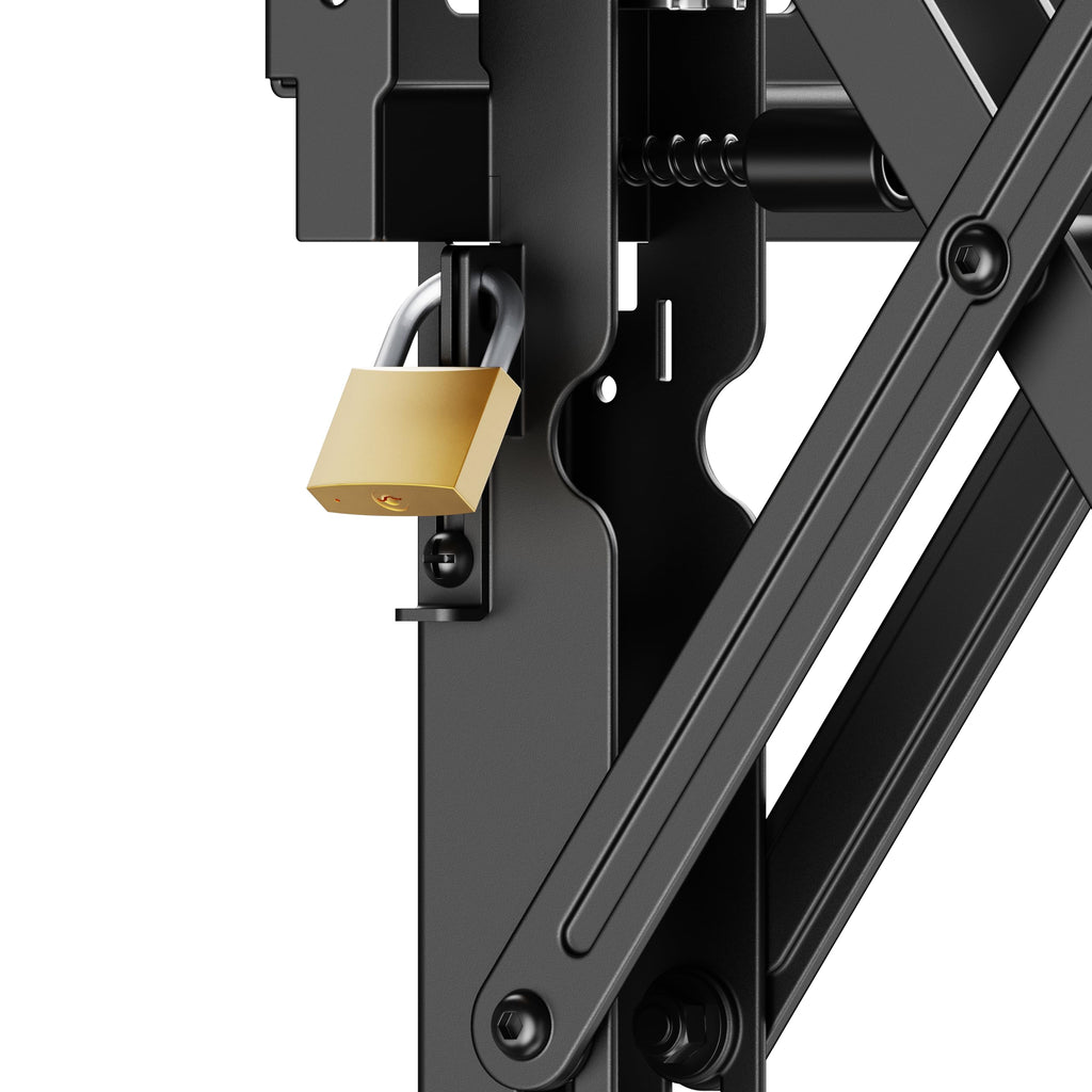 Mount Plus POP-48T Pop Out Video Wall Mount System for 37 to 80" TVs | TV Menu Board | Max VESA 800x400 | Commercial Grade 154 Lbs | Anti-Theft Protection | Full Extension to 8.7"