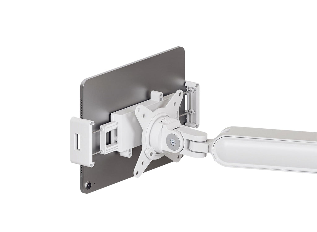 MB-C13-2T Lightweight Medical Trolley Cart for IPAD, Tablet with Keyboard Table, Basket, Scanner Holder for Hospital Clinic Dental Office Home Office | Height Adjustable Mobile Workstation