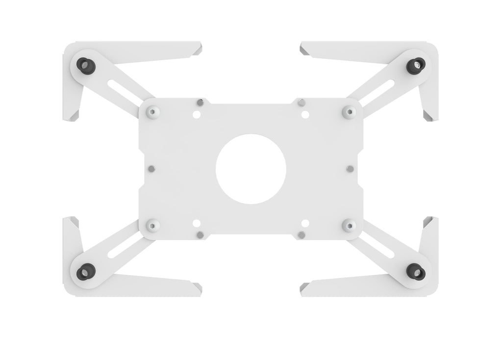 Mount Plus C01 Height Adjustable Mobile Medical Tablet Cart with Wheels and Tablet Enclosure Basket Storage | Medical Trolley for Hospital Clinic Beauty Salon | Pneumatic Mobile iPad Workstation