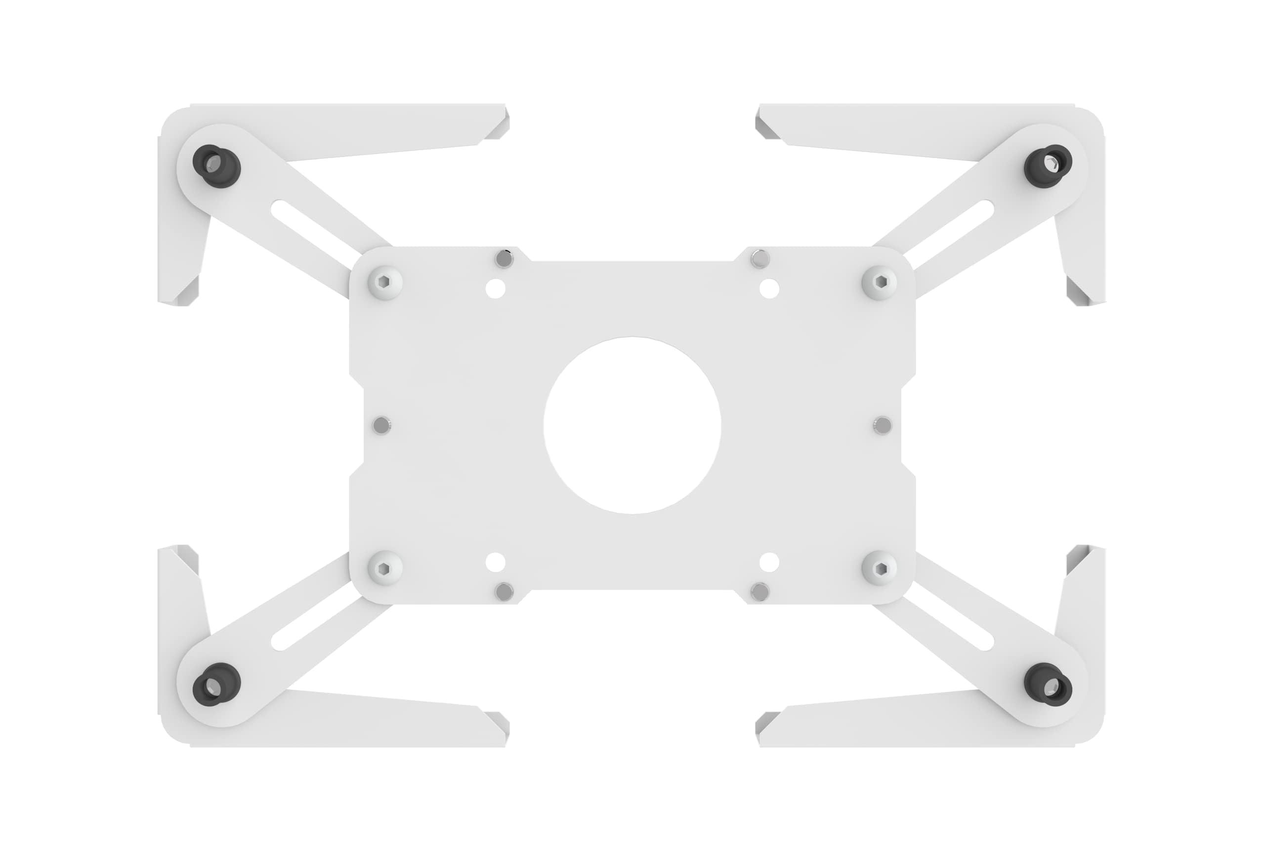 Mount Plus C01 Height Adjustable Mobile Medical Tablet Cart with Wheels and Tablet Enclosure Basket Storage | Medical Trolley for Hospital Clinic Beauty Salon | Pneumatic Mobile iPad Workstation