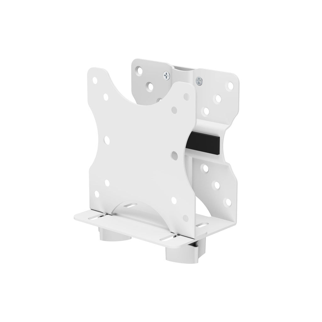 Mount Plus MED01 Medical Monitor and Keyboard Wall Mount For 17" to 32" Display with Height Adjustable Standing Keyboard Tray And Mouse Pad | Scanner Holder | Mini CPU Mount