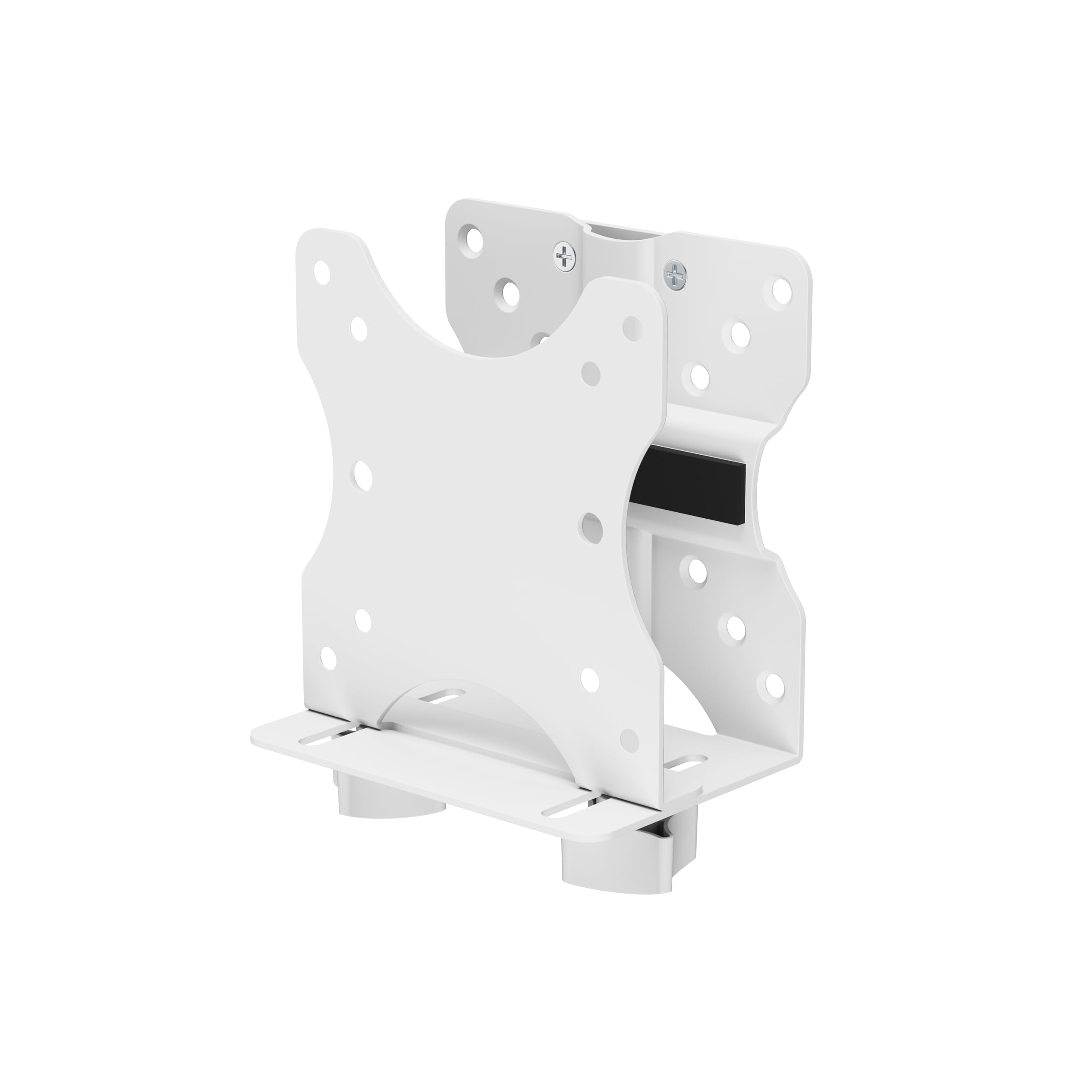 Mount Plus MED01 Medical Monitor and Keyboard Wall Mount For 17" to 32" Display with Height Adjustable Standing Keyboard Tray And Mouse Pad | Scanner Holder | Mini CPU Mount