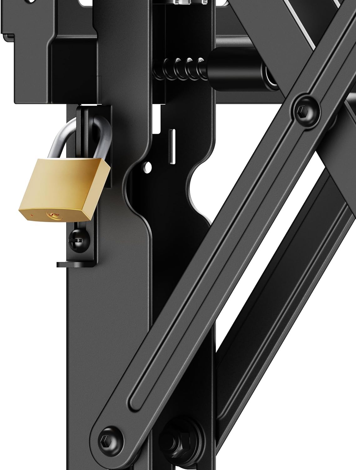Mount Plus POP-48T Pop Out Video Wall Mount System for 37 to 80" TVs | TV Menu Board | Max VESA 800x400 | Commercial Grade 154 Lbs | Anti-Theft Protection | Full Extension to 8.7"