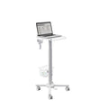 MB-C13-4 Height Adjustable, Lightweight, Anti-Theft, Anti-Slip Medical Laptop Workstation Trolley Cart with Wheels, Oral Scanner Holder, Basket Storage | Tabletop for Dental Office, Hospital, Clinic